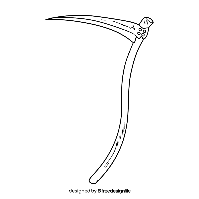 Scythe black and white clipart
