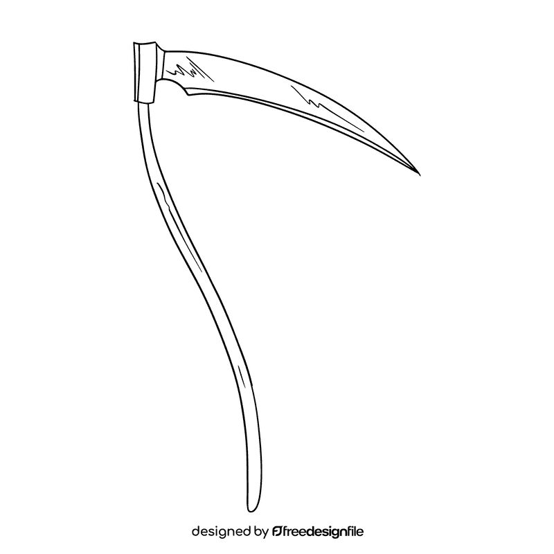 Scythe black and white clipart