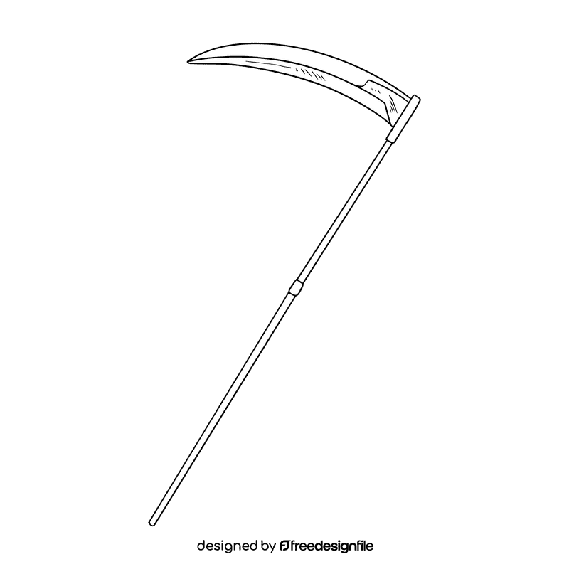 Scythe black and white clipart