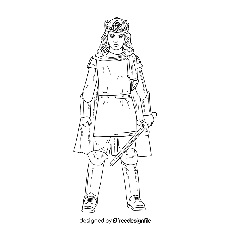 King black and white clipart