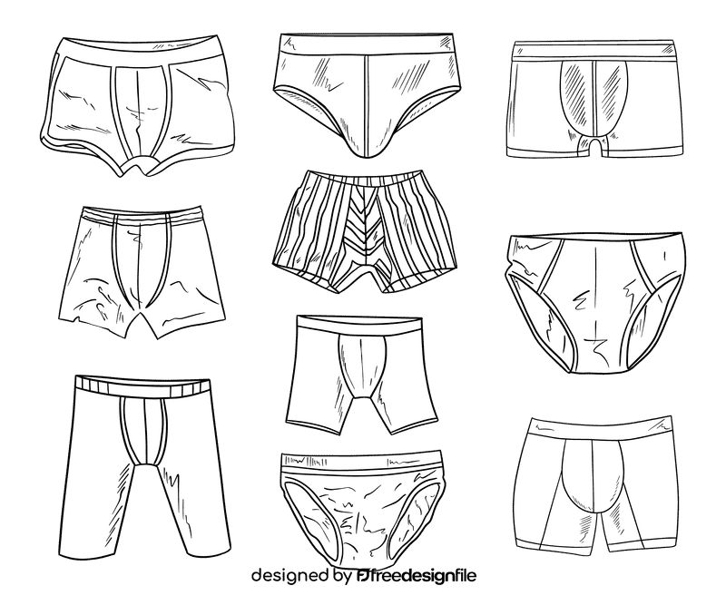 Briefs black and white vector