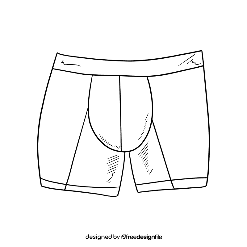 Briefs black and white clipart