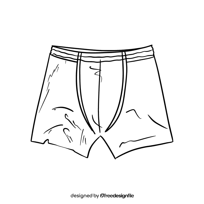 Briefs black and white clipart