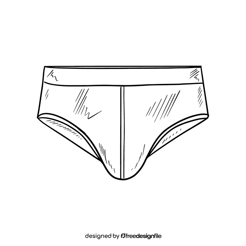 Briefs black and white clipart