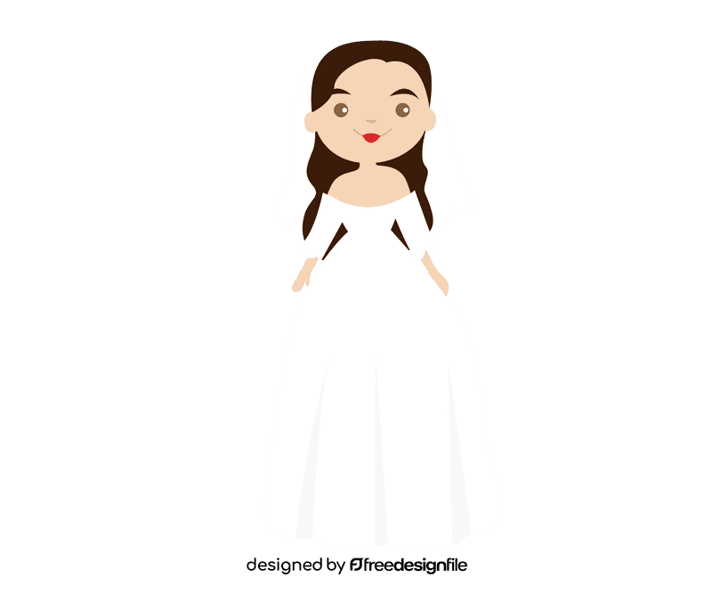 Bride brunette clipart