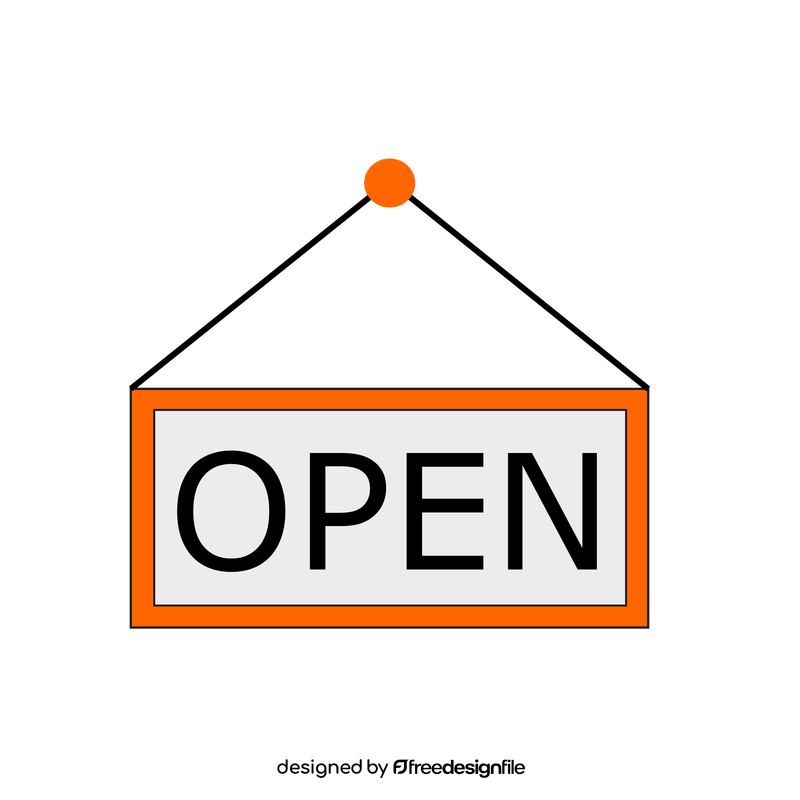 Open sign clipart