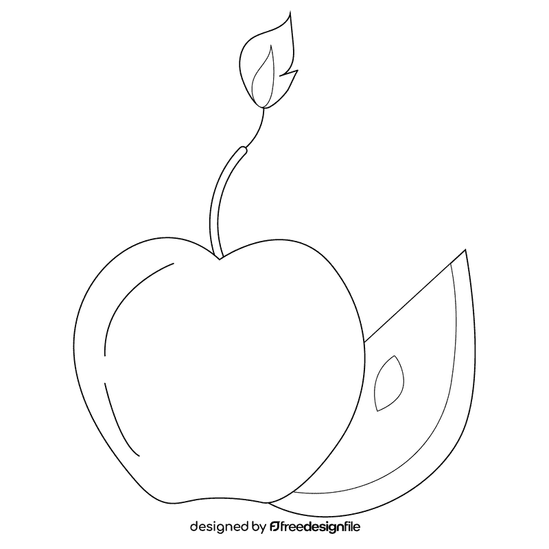 Happy birthday fruit black and white clipart