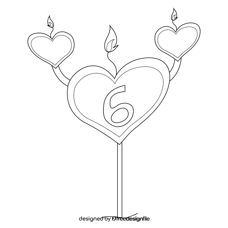 Love black and white clipart
