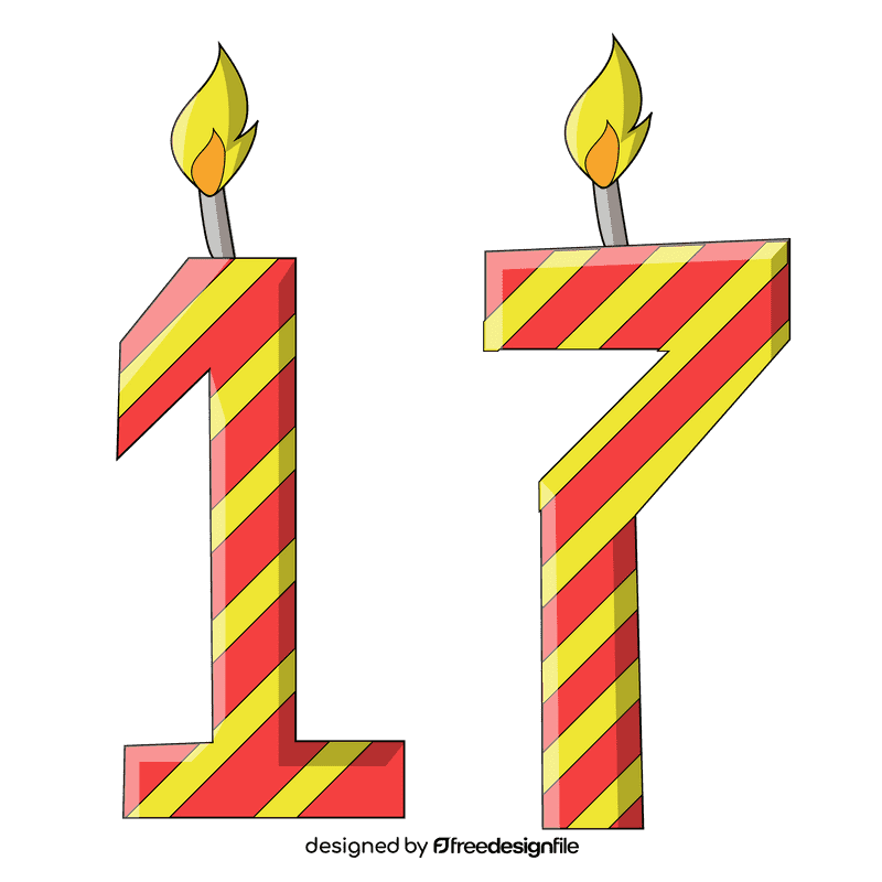 Happy birthday number clipart