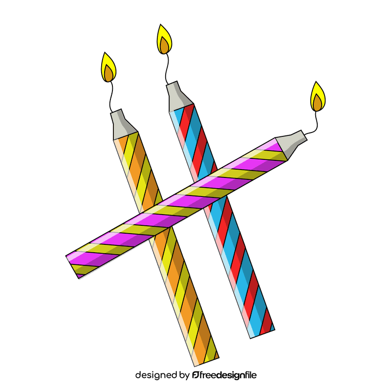 Happy birthday spiral candle clipart