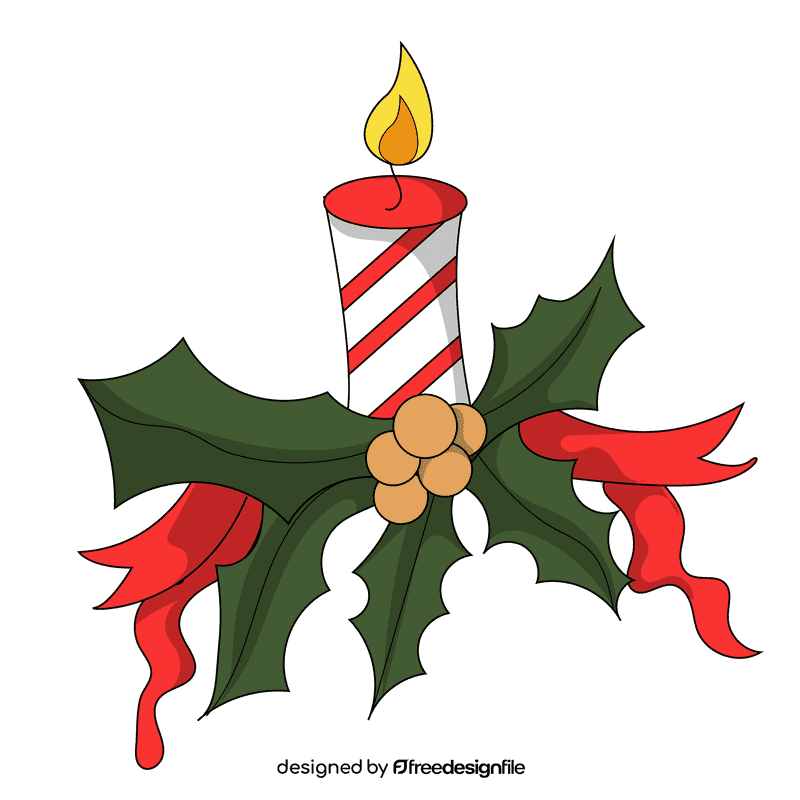 Christmas holly candy clipart
