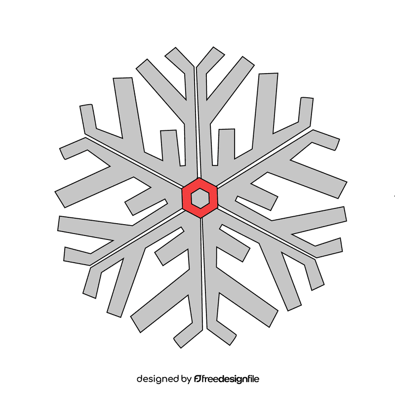 Christmas ornament snowflake clipart