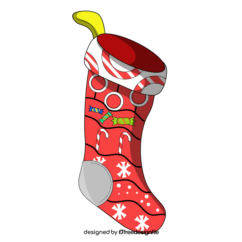 Christmas stocking candy clipart