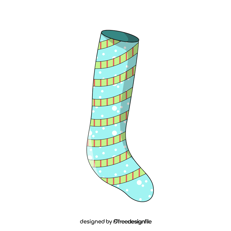 Christmas stocking snow clipart
