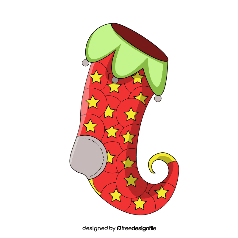 Christmas stocking star clipart