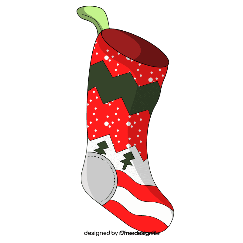 Christmas stocking tree clipart