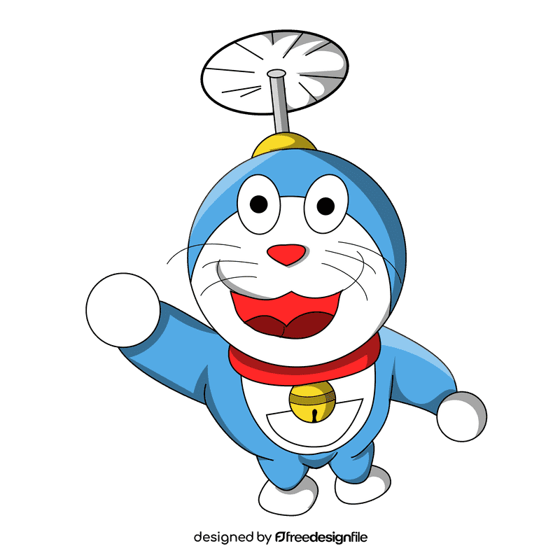 Doraemon flying clipart