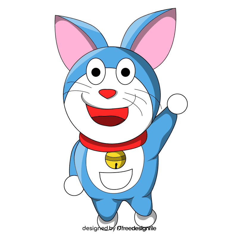Doraemon with ears clipart