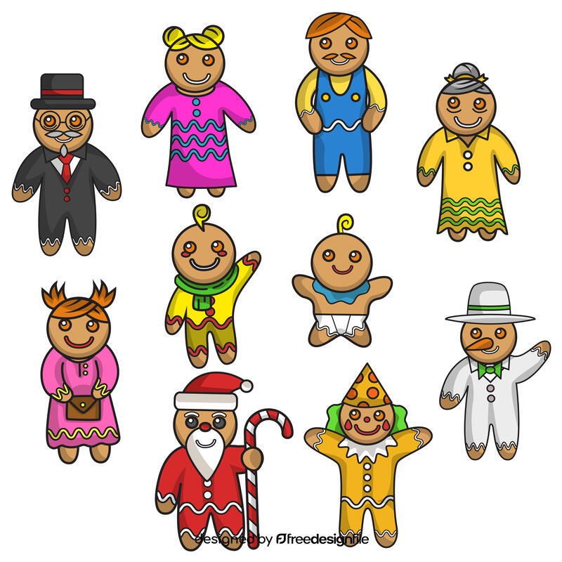 Gingerbread Set vector