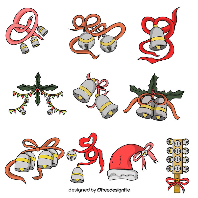 Jingle bells set vector