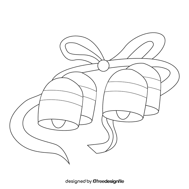 Jingle bells four black and white clipart
