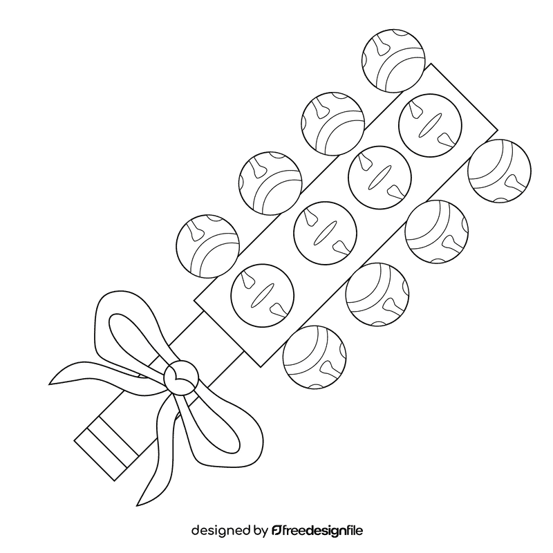 Jingle bells hand black and white clipart