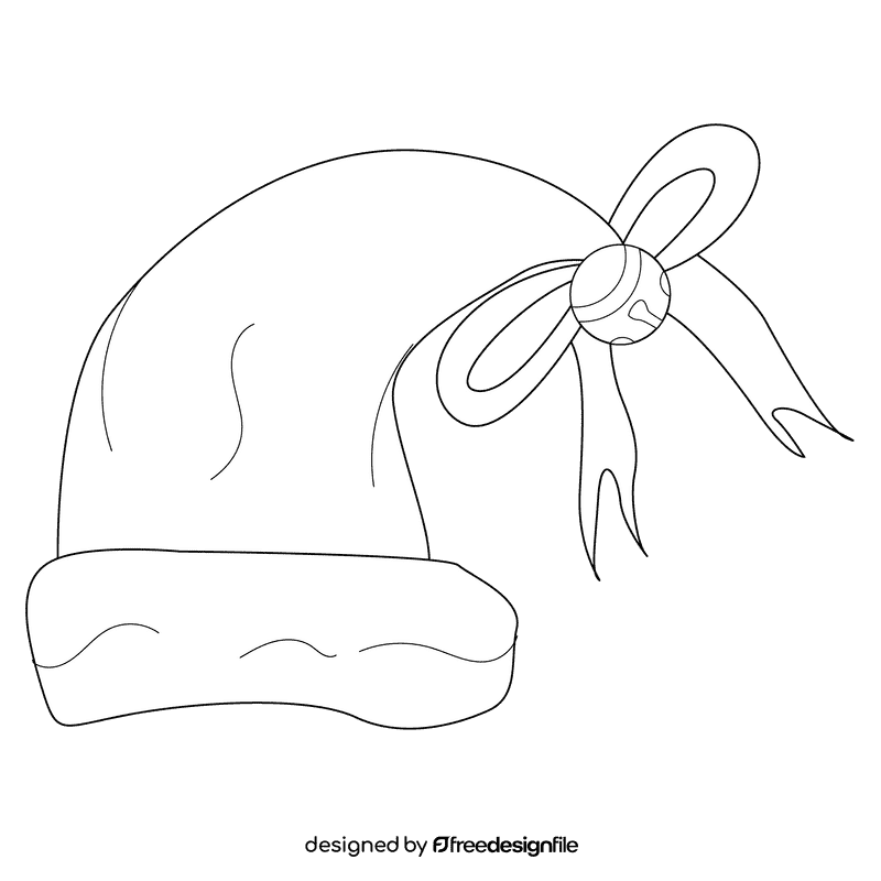 Jingle bells hat black and white clipart