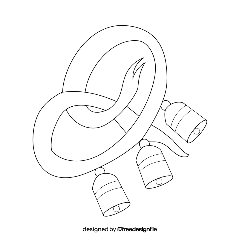 Jingle bells triple black and white clipart