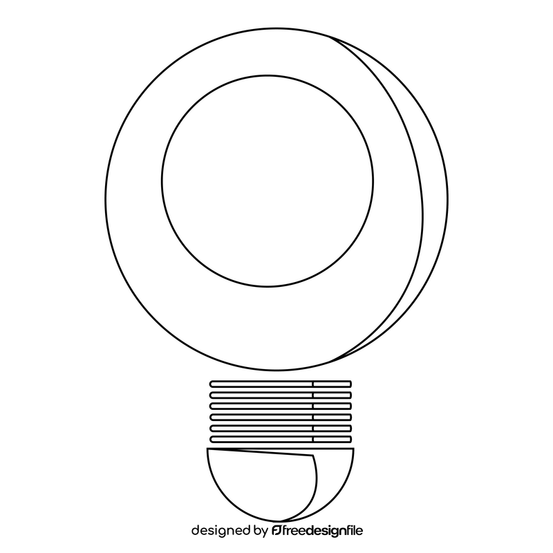 Idea bulb drawing black and white clipart