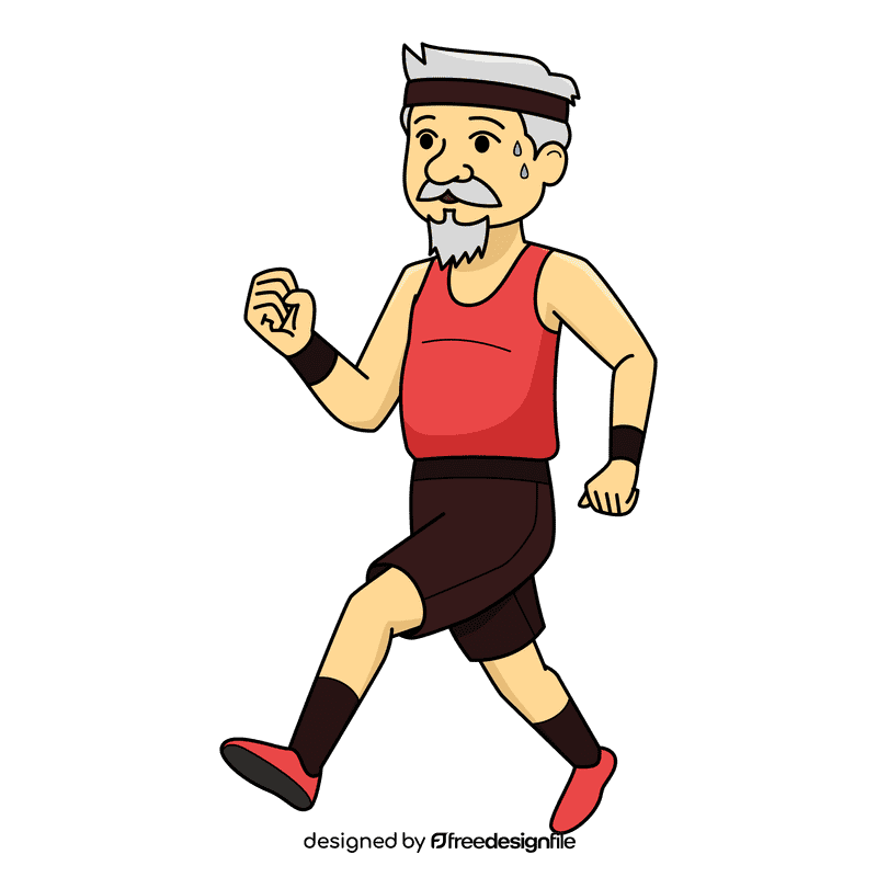 Oldman Running clipart