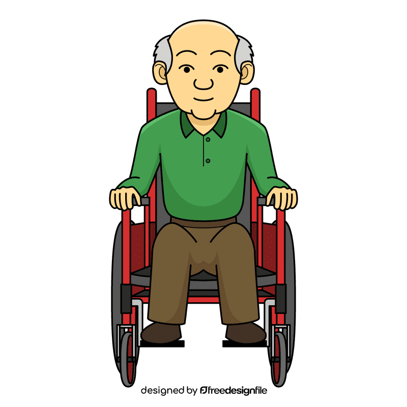 Oldman Wheelchair clipart