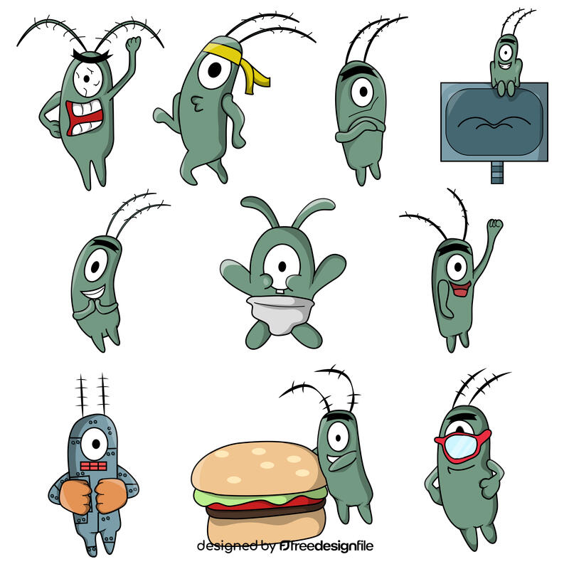 Plankton set vector