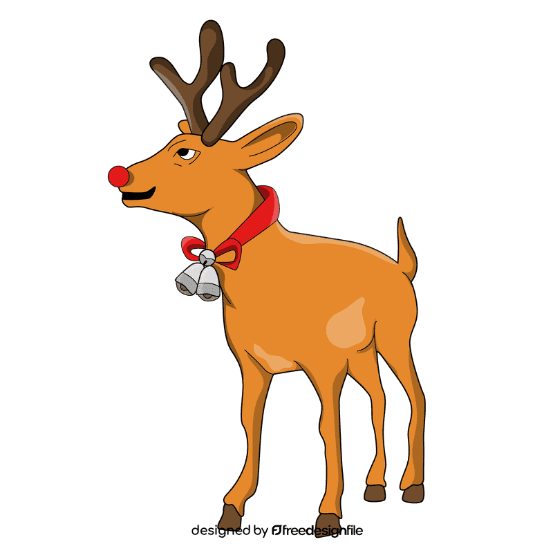 Rudolph bell necklace clipart