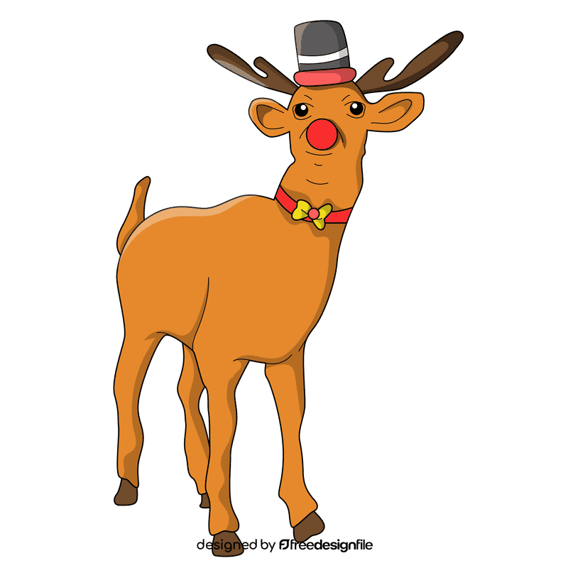 Rudolph black hat clipart