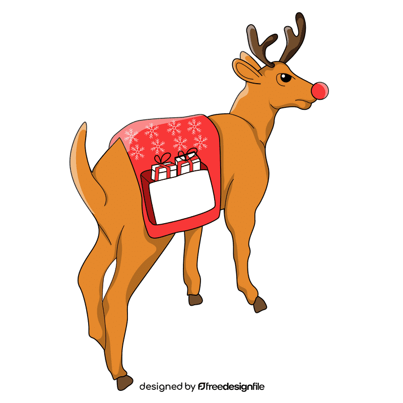 Rudolph gift clipart