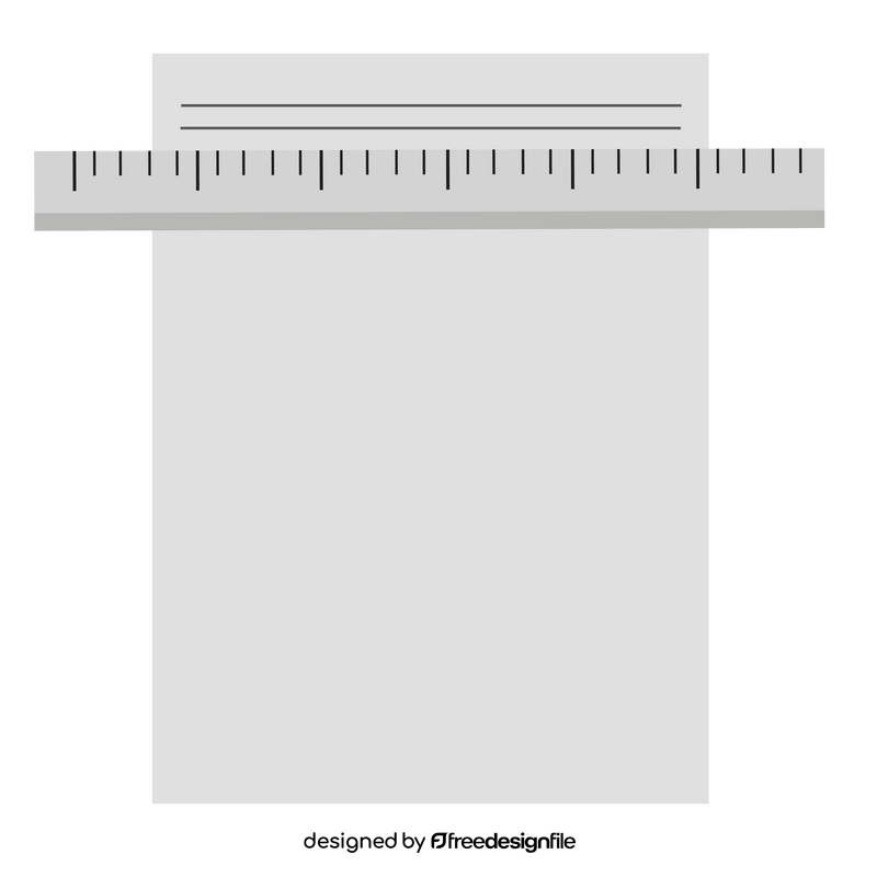 Ruler and paper clipart