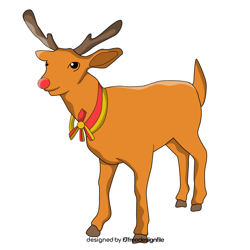 Rudolph holly necklace clipart