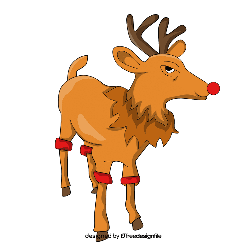 Rudolph santa costum clipart