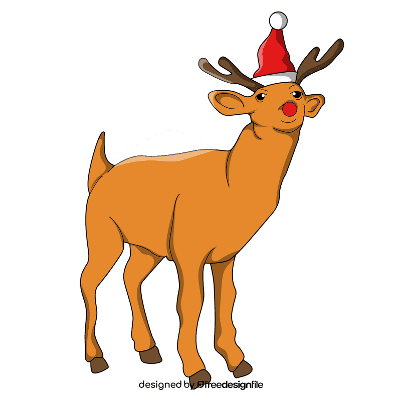 Rudolph santa hat clipart