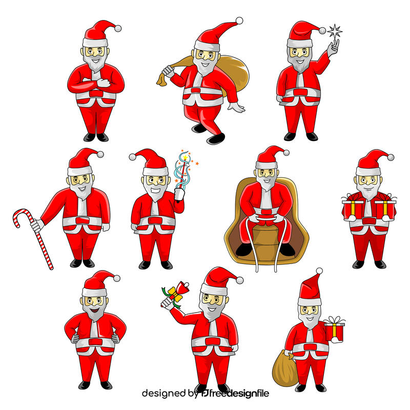 Santa claus vector set vector