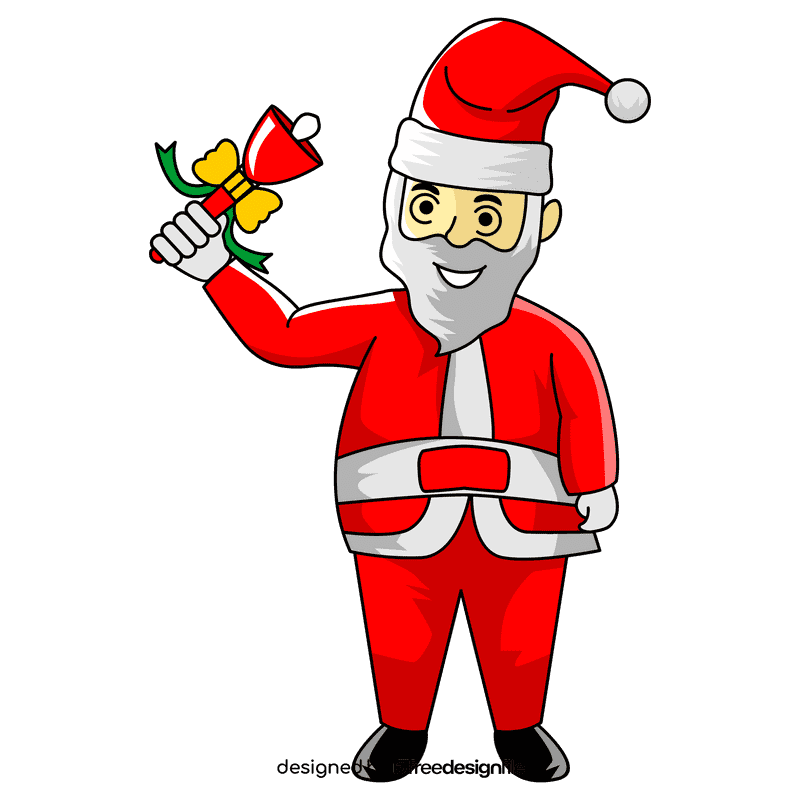 Santa claus bell clipart