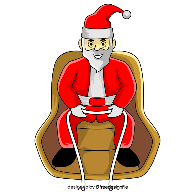 Santa claus drive clipart