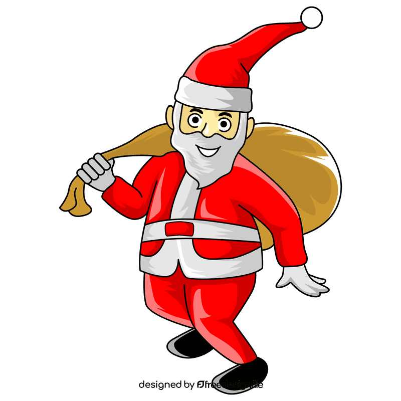 Santa claus excited clipart