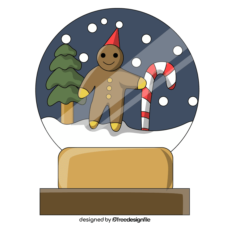 Snow globe ginger candy clipart