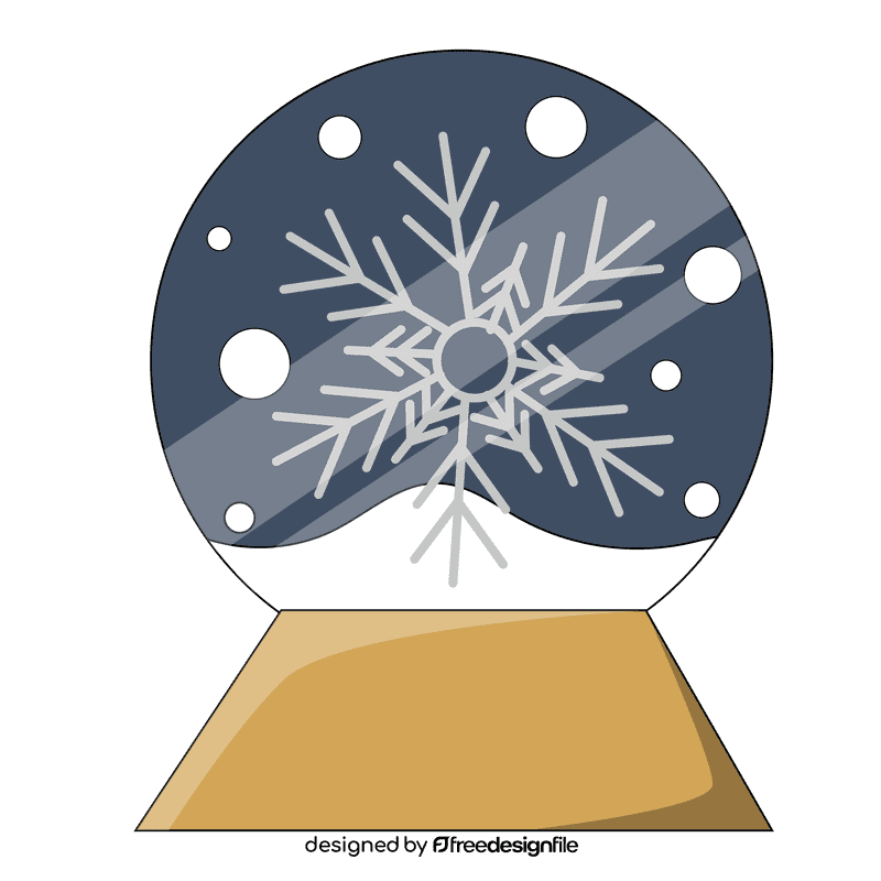 Snow globe snowflake clipart
