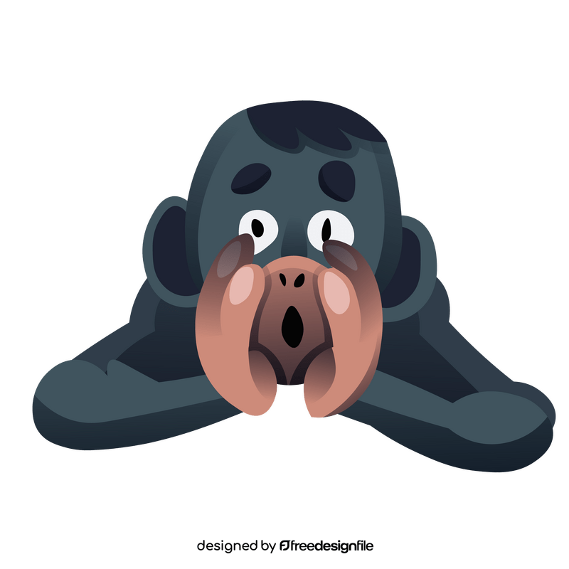 Cute chimpanzee cartoon character clipart