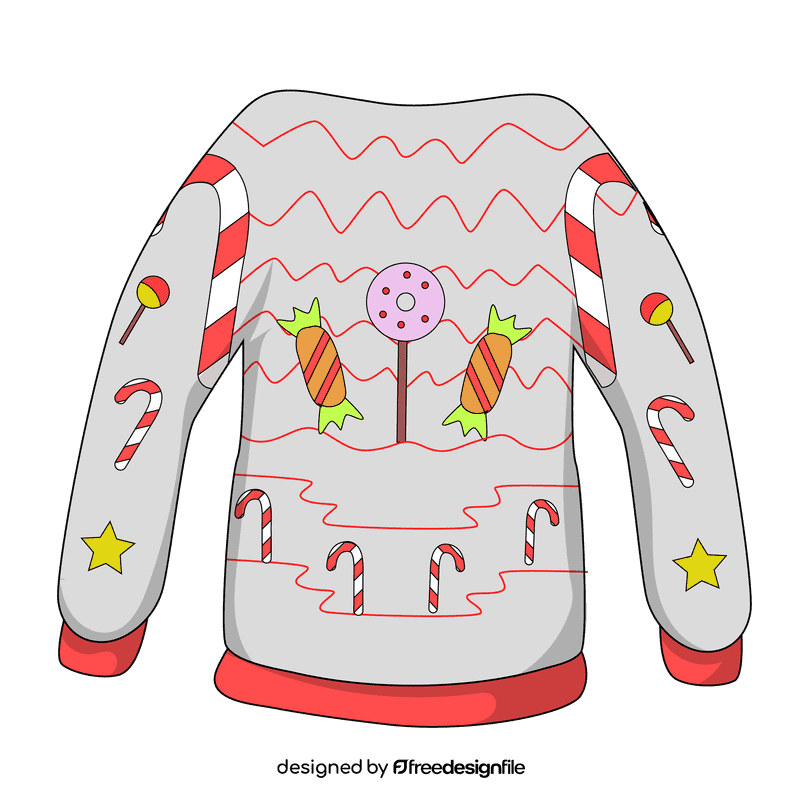 Ugly christmas sweater candy clipart