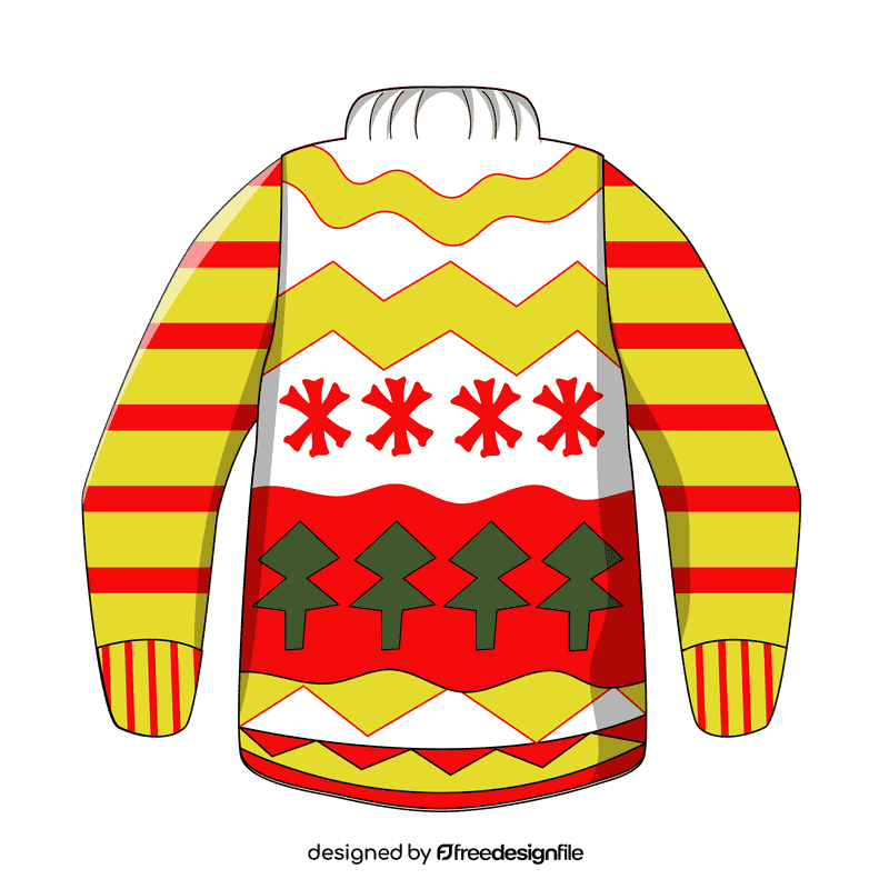 Ugly christmas sweater snow clipart