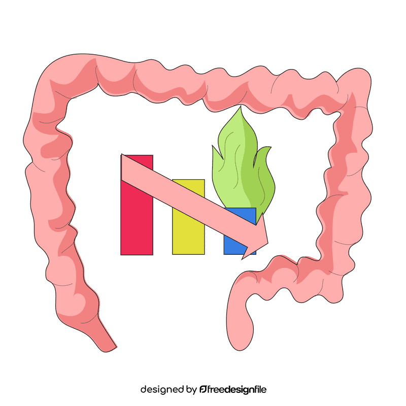 Intestine reduces acidity clipart