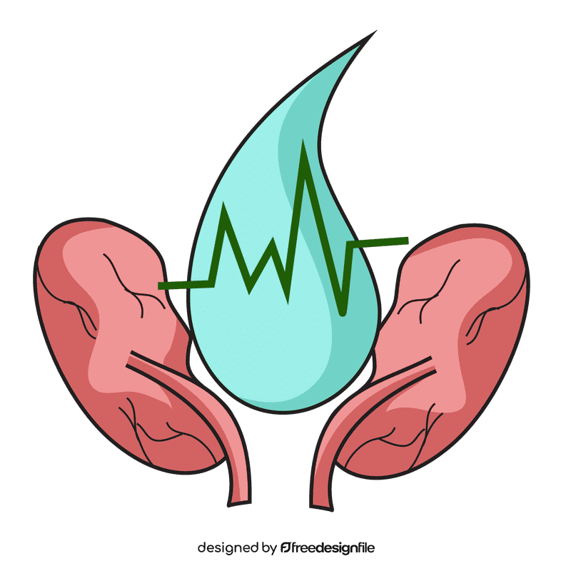 Kidney control pressure blood clipart